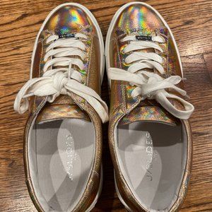 J/Slides Lace Up Sneaker in Rose Gold